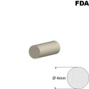 Wit Siliconensnoer | Ø 4mm | FDA keurmerk | Rol 50 meter of afsnijding