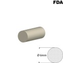 Wit Siliconensnoer | Ø 6mm | FDA keurmerk | Rol 50 meter of afsnijding