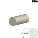 Wit Siliconensnoer | Ø 10mm | FDA keurmerk | Rol 25 meter of afsnijding