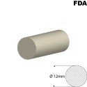 Wit Siliconensnoer | Ø 12mm | FDA keurmerk | Rol 25 meter of afsnijding